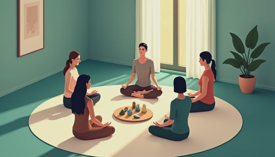 Visual context for crystals for self confidence