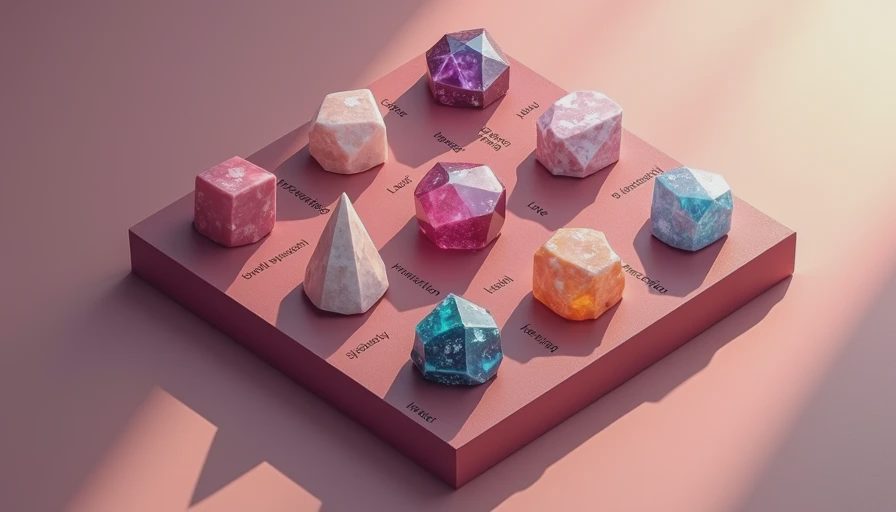Visual context for complete list of crystals and their meanings